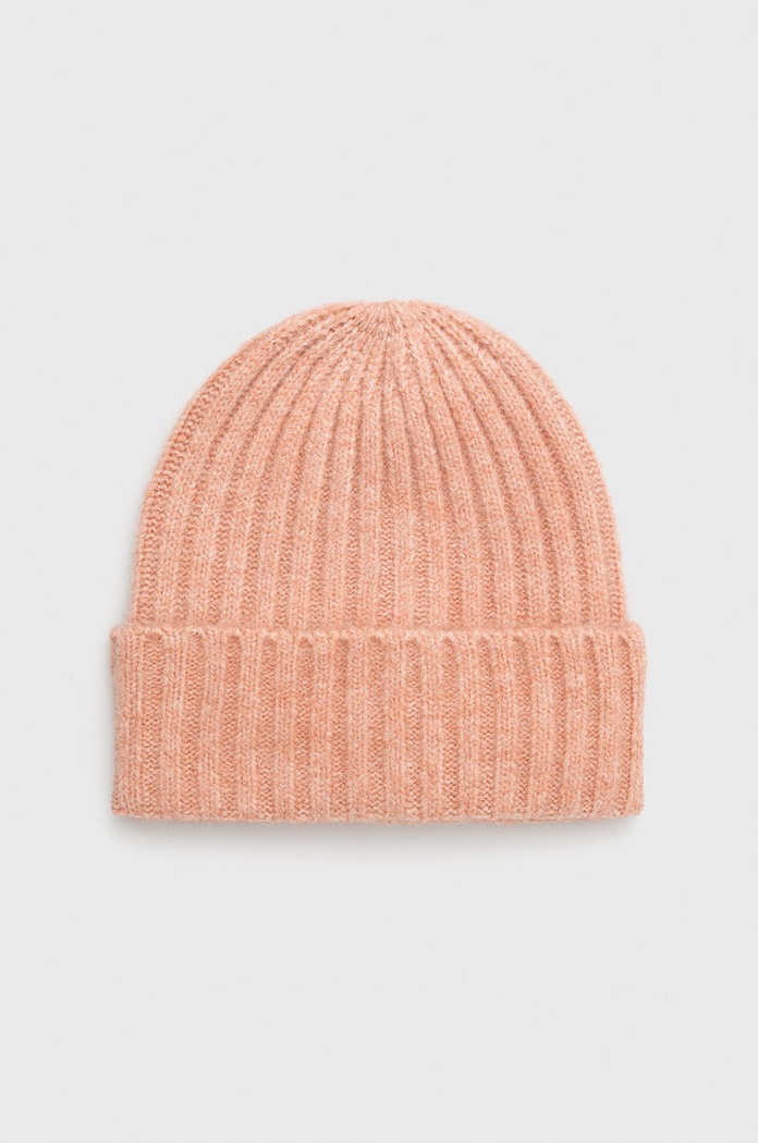 Čepice z vlněné směsi Pieces hrubá růžová 17126885.RoseCloud