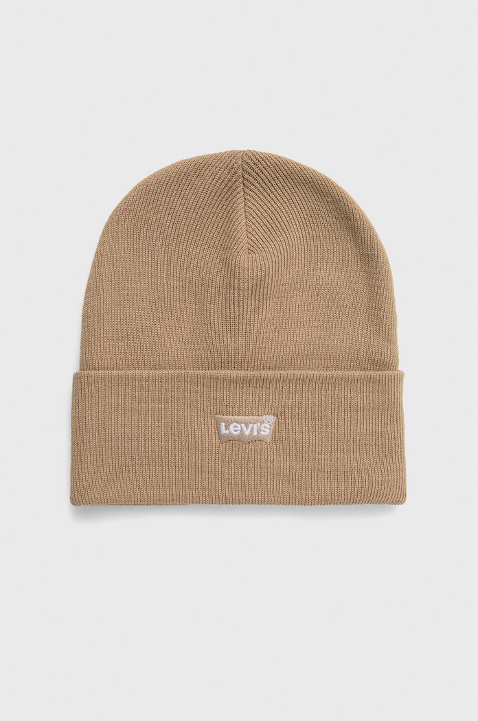 Čiapka Levi's stredne hrubá béžová D5459.0009