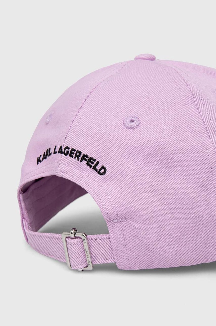 Kiegészítők Karl Lagerfeld pamut baseball sapka 240W3430 lila