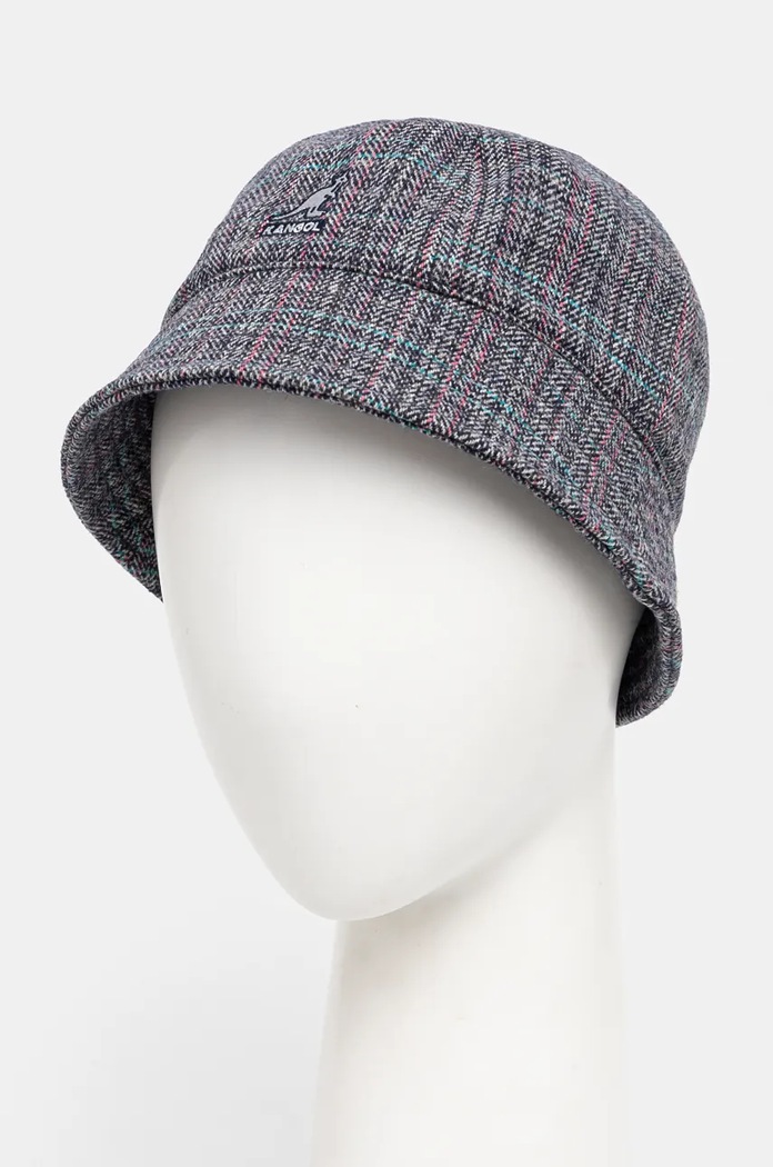 Klobúk Kangol WARPED HERRINGBONE DOME s prímesou vlny tmavomodrá K5430.NG411