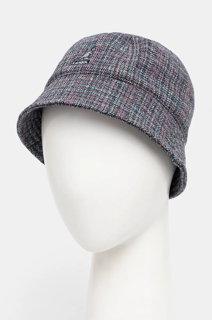 Klobúk Kangol WARPED HERRINGBONE DOME s prímesou vlny tmavomodrá K5430.NG411