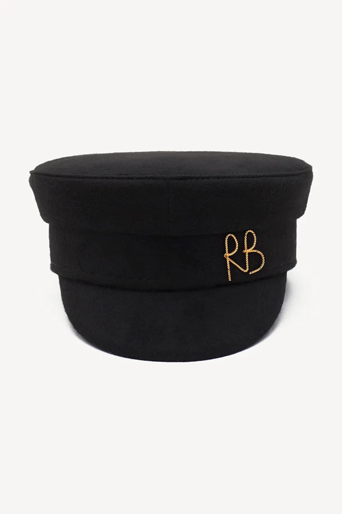 Akcesoria Ruslan Baginskiy kaszkiet wełniany Baker Boy Cap KPC033.W.MRB czarny