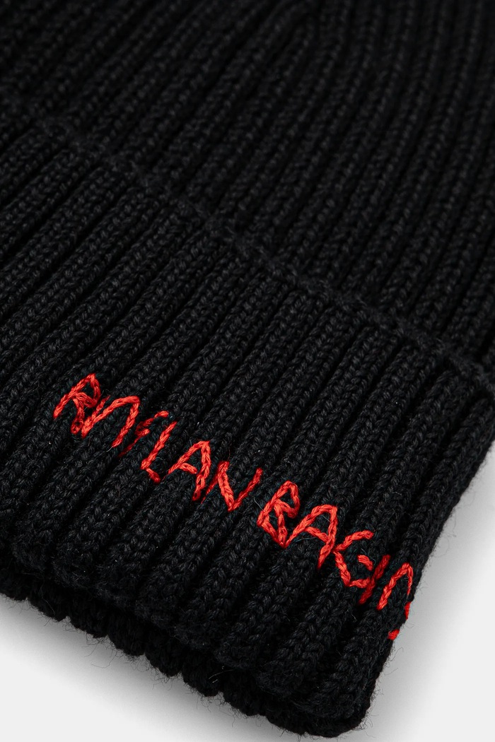 Akcesoria Ruslan Baginskiy czapka wełniana Beanie BN033/034.WA.RU czarny