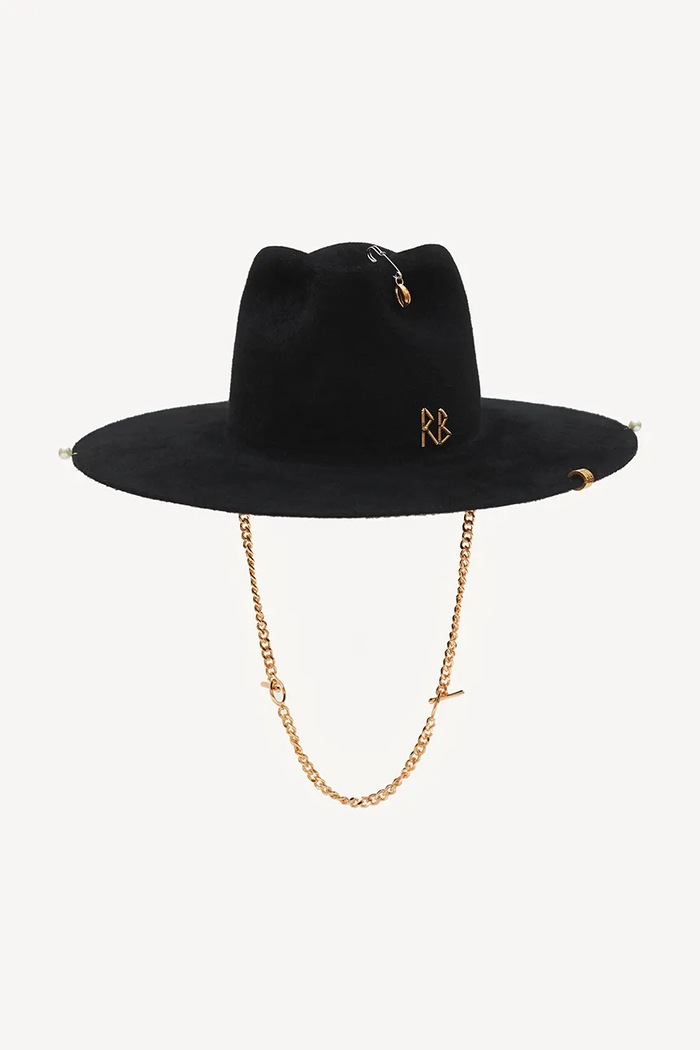 Ruslan Baginskiy pălărie Fedora Hat altele negru FDR033.F.PRS.CHA.GRB