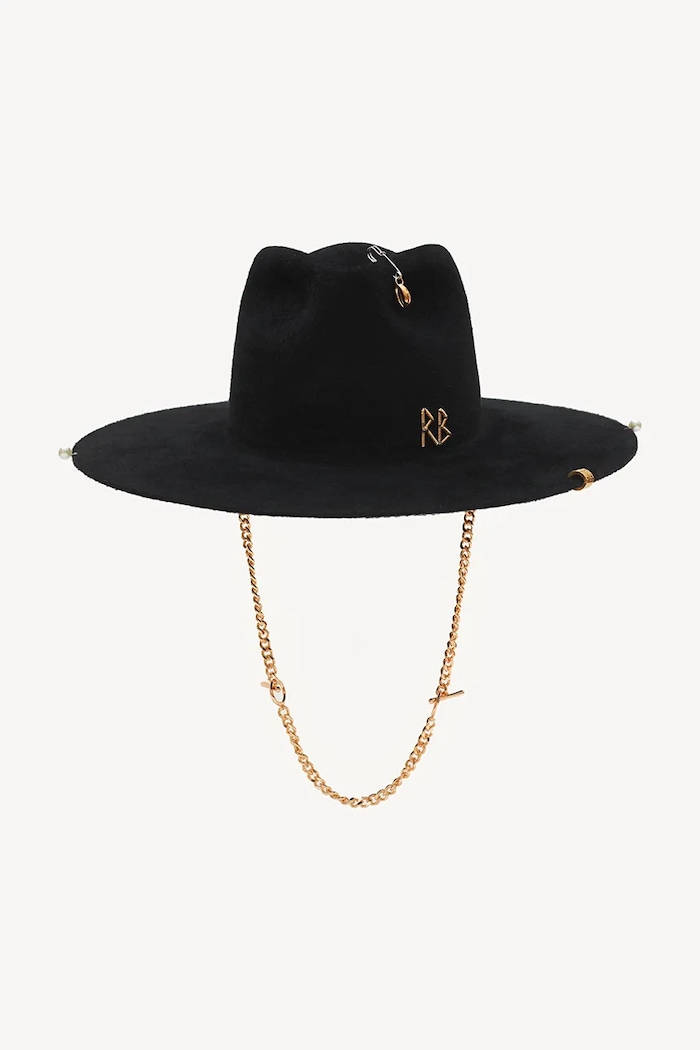 Ruslan Baginskiy pălărie Fedora Hat altele negru FDR033.F.PRS.CHA.GRB