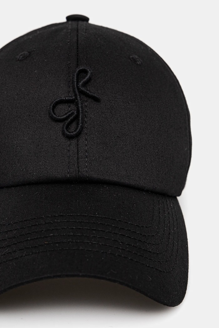 Akcesoria Ruslan Baginskiy czapka z daszkiem Ruslan Baginskiy Monogram-embellished Baseball Cap BSB033.CP.PWRB czarny