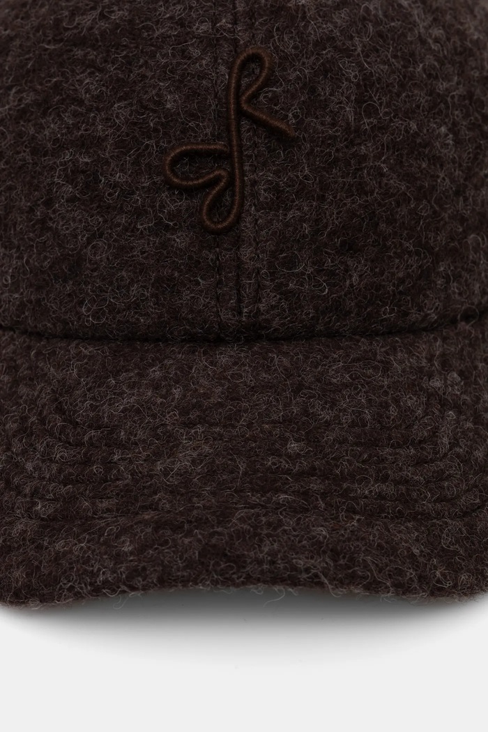 Akcesoria RUSLAN BAGINSKIY Czapka z daszkiem Ruslan Baginskiy Monogram-embellished Baseball Cap BSB09.A.PWRB brązowy