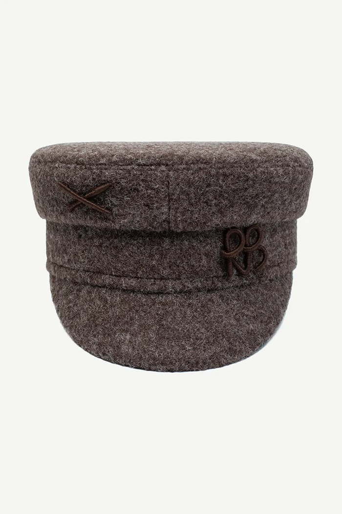 Čepica iz tvida Ruslan Baginskiy Ruslan Baginskiy Logo-embellished Baker Boy Cap KPC09.A.MLJ.WRB rjava AA00