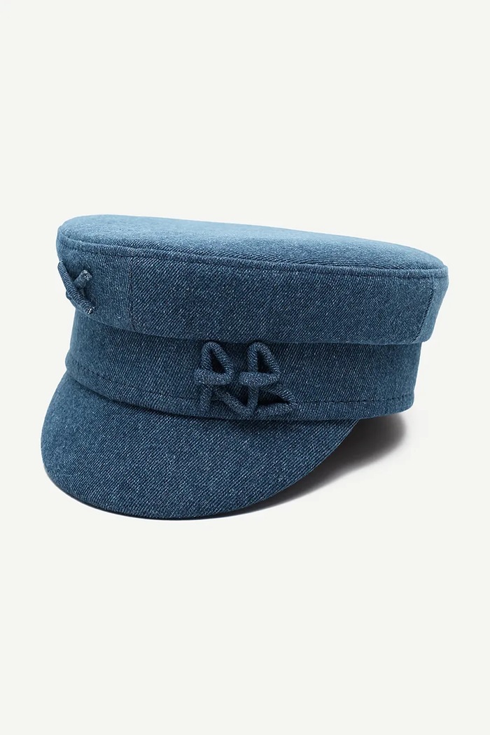 Akcesoria Ruslan Baginskiy kaszkiet bawełniany Baker Boy Cap KPC078.C.JNS.FRB niebieski
