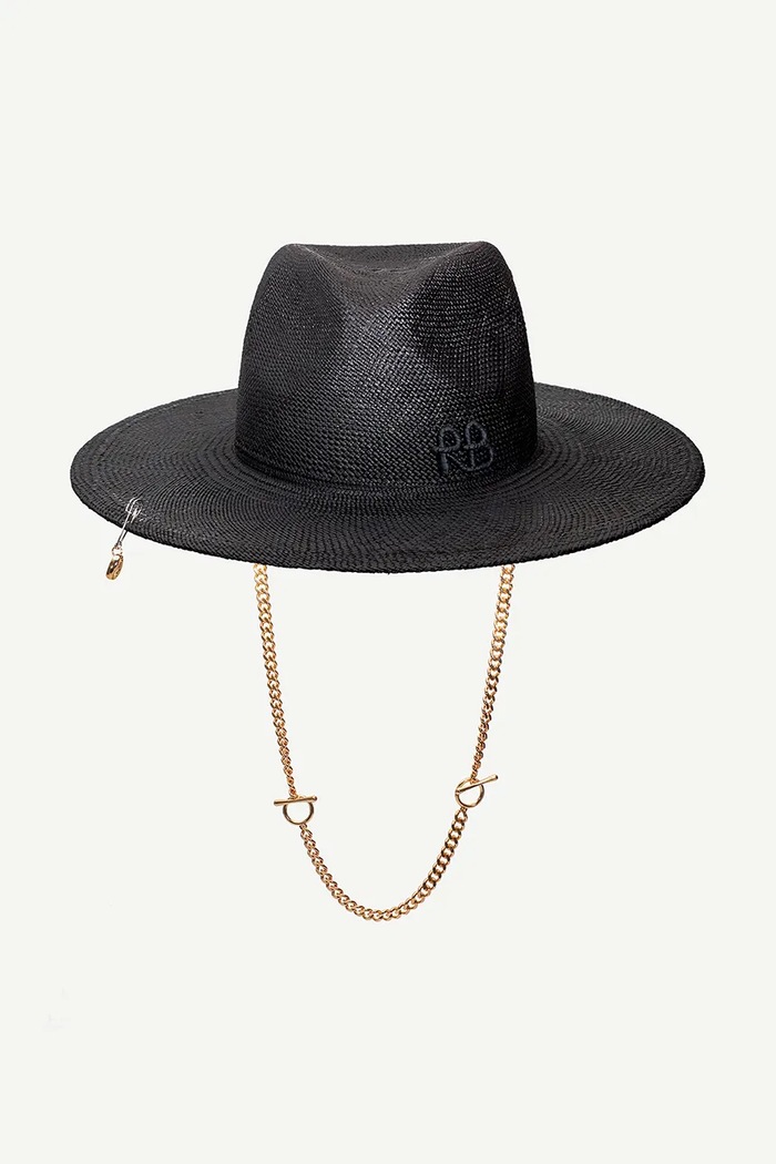 Ruslan Baginskiy pălărie Fedora Hat FDR033.STR.9P.PRS.CHA negru AA00