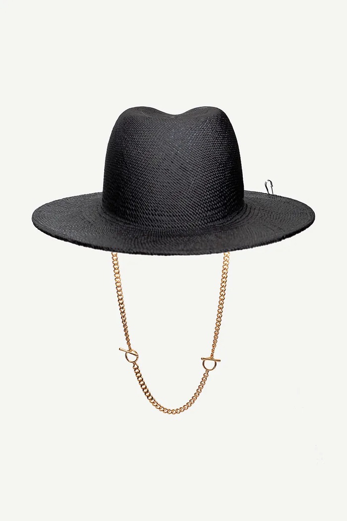 Ruslan Baginskiy pălărie Fedora Hat negru FDR033.STR.9P.PRS.CHA