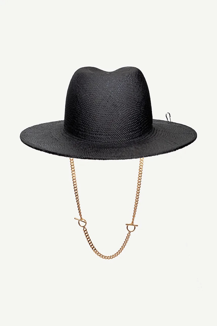 Ruslan Baginskiy pălărie Fedora Hat negru FDR033.STR.9P.PRS.CHA