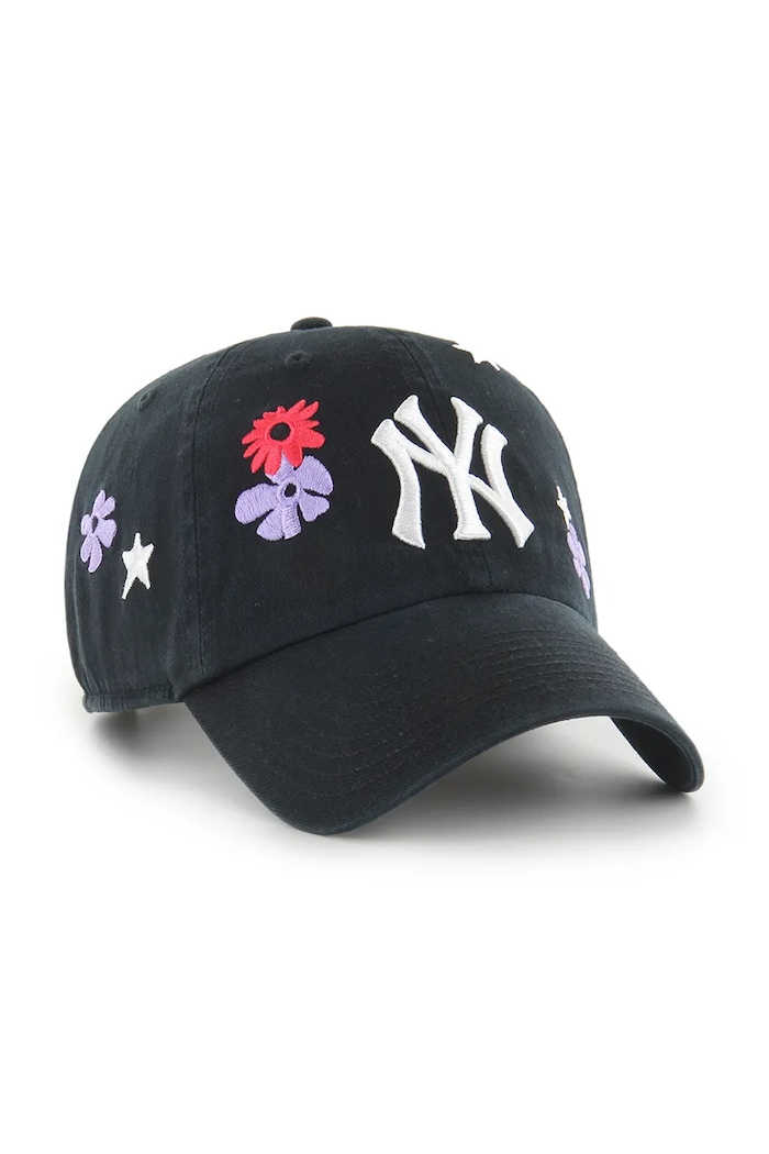 47 brand Bavlněná baseballová čepice 47 brand MLB New York Yankees B.FLRAC17GWS.BKA černá AA00