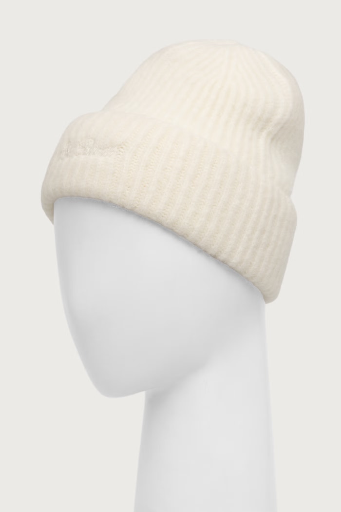 MC2 Saint Barth Czapka beanie damska z wełną i alpaką MOS0003 beżowy AA00