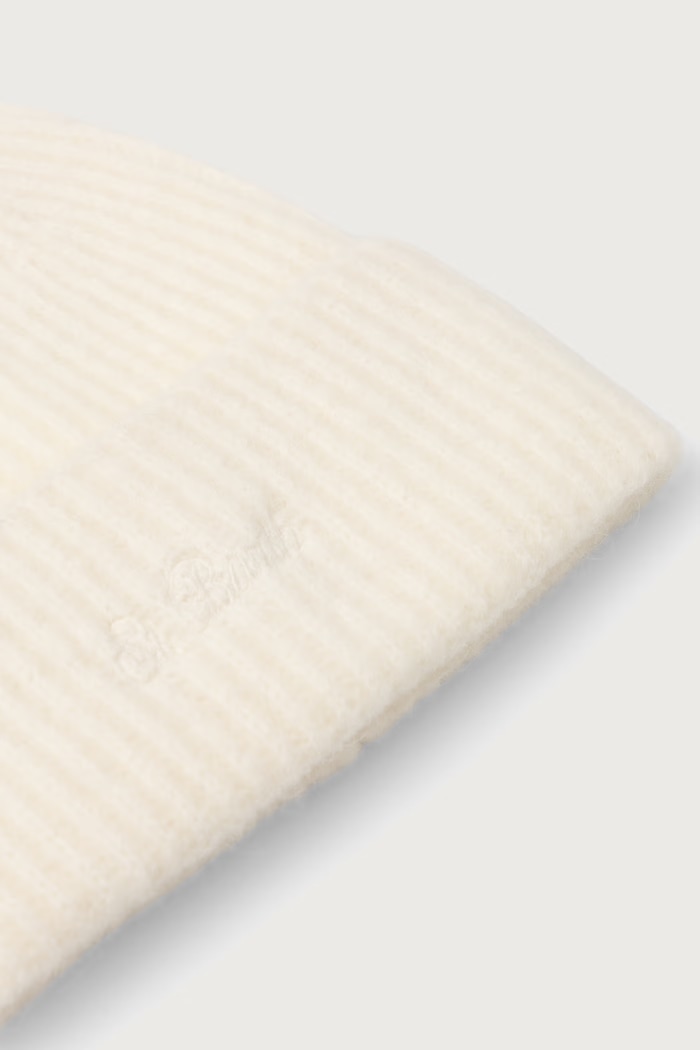 Akcesoria MC2 Saint Barth Czapka beanie damska z wełną i alpaką MOS0003 beżowy