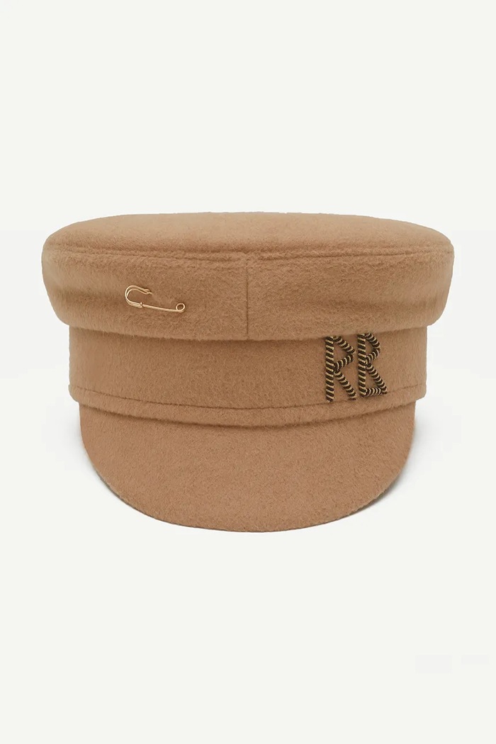 Accesorii Ruslan Baginskiy bască din bumbac Baker Boy Cap KPC036.W.PNS bej