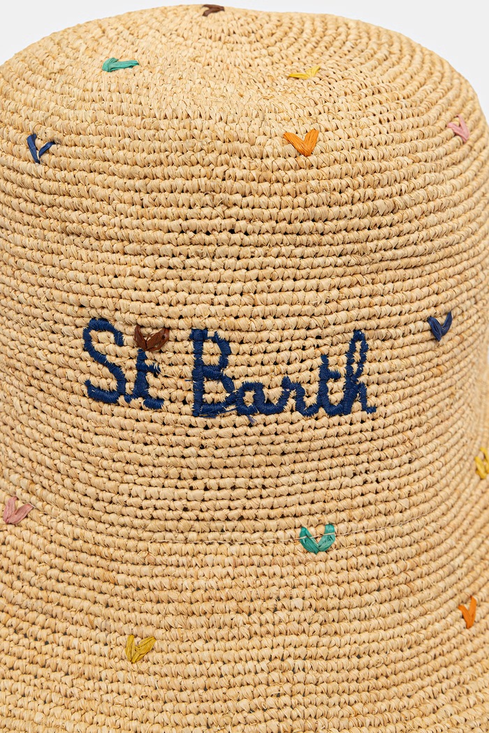 MC2 Saint Barth bucket hat pentru femei împletită RHAT001 bej AA00