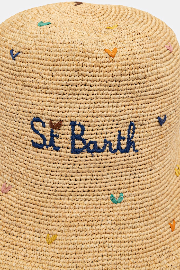MC2 Saint Barth bucket hat pentru femei împletită RHAT001 bej AA00