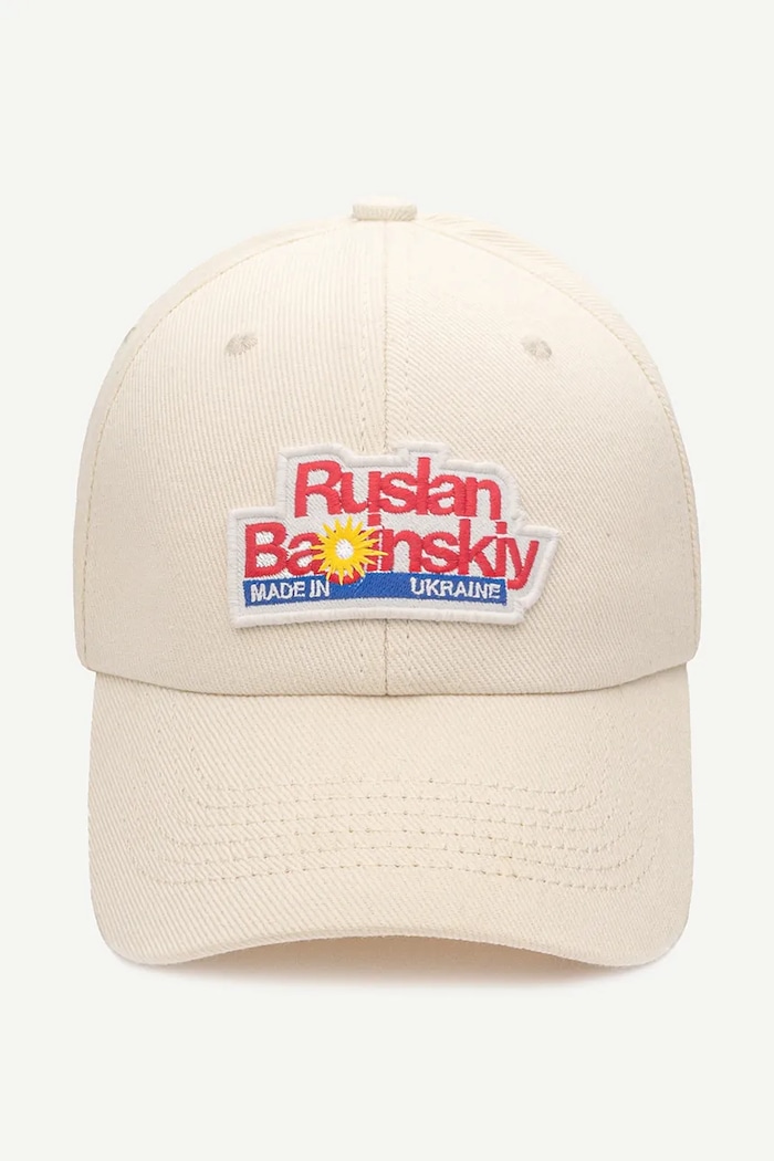 Ruslan Baginskiy czapka z daszkiem bawełniana Baseball Cap BSB041/040.C.FRT beżowy AA00