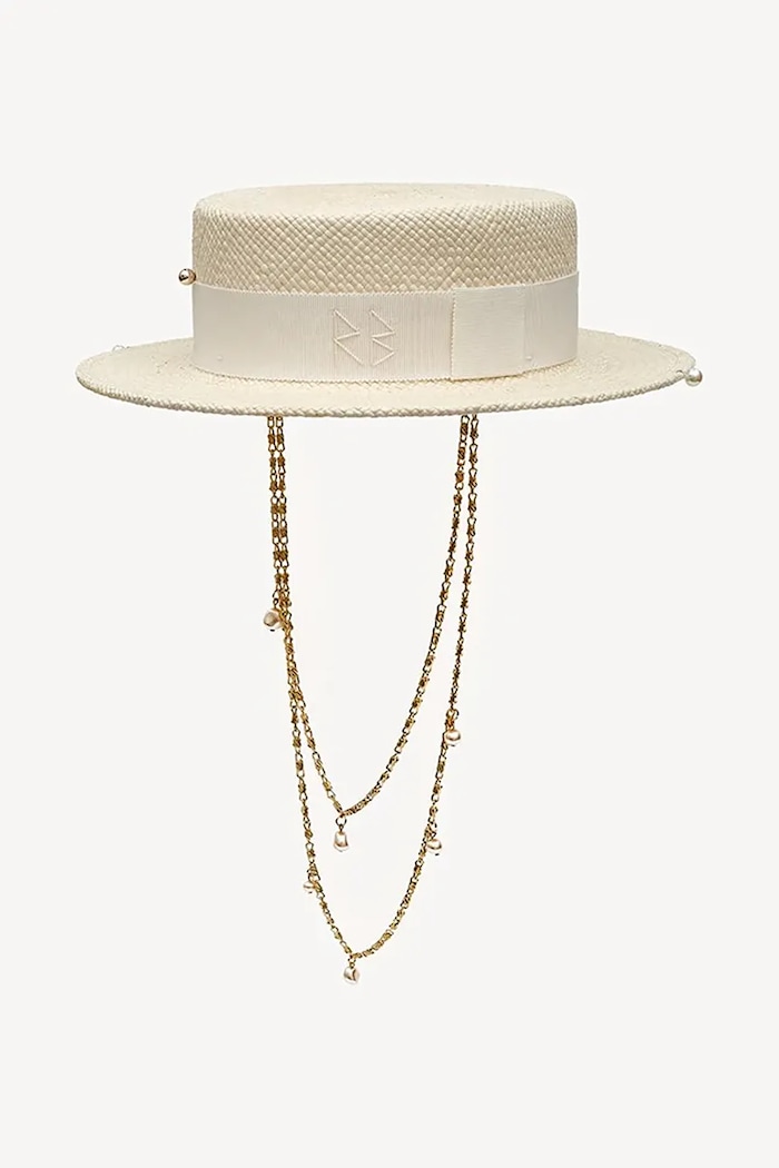 Klobúk Ruslan Baginskiy Boater Hat CNT035.STR.PRS.2CHA biela AA00