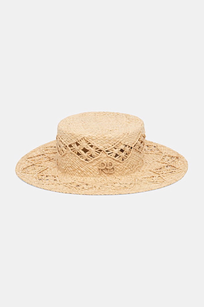 Klobuk Ruslan Baginskiy Boater Hat Drugo bež CNT036.STR.DRK.SRB