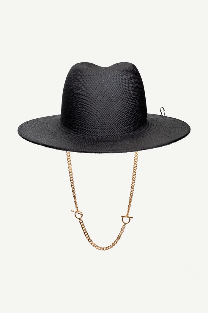 Kalap Fedora Hat RUSLAN BAGINSKIY FDR033.STR.9P.PRS.CHA.S fekete