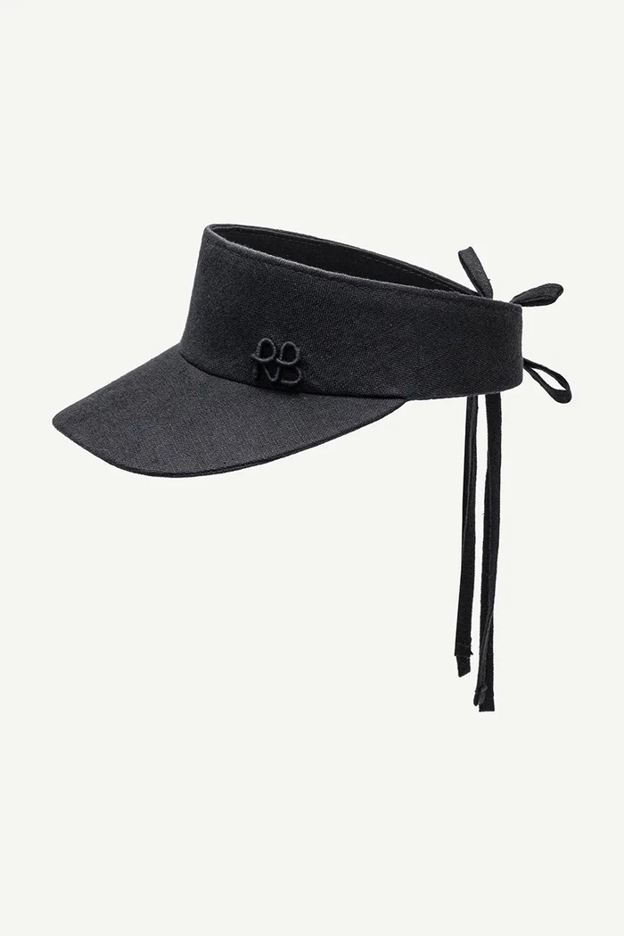 Lněný kšilt Ruslan Baginskiy Bow Tie Visor KZR033.LN.2BOW.WRB černá AA00