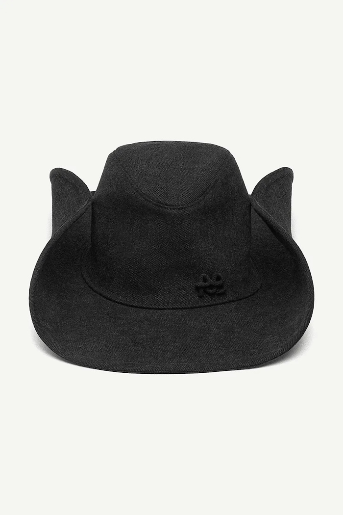 Džínový klobouk Ruslan Baginskiy Ruslan Baginskiy Denim Cowboy Hat CWB033.C.JNS.11P.WRB černá AA00