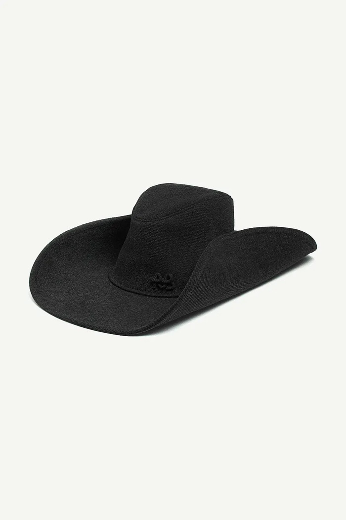 Doplňky Džínový klobouk Ruslan Baginskiy Ruslan Baginskiy Denim Cowboy Hat CWB033.C.JNS.11P.WRB černá