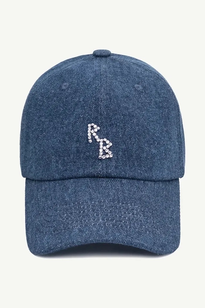 Accesorii RUSLAN BAGINSKIY șapcă pentru femei, din denim Baseball Cap BSB078.C.JNS.DMD albastru