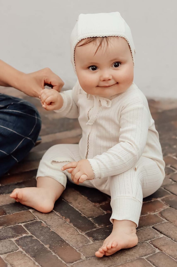 That's mine czapka bawełniana niemowlęca ABH50 bawełna biały ABH50