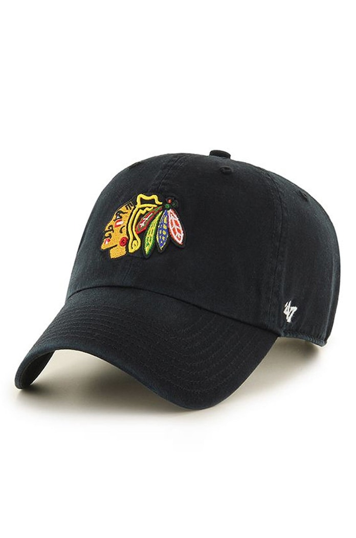 47 brand - Čiapka Chicago Blackhawks Clean up čierna H.RGW04GWS.BK