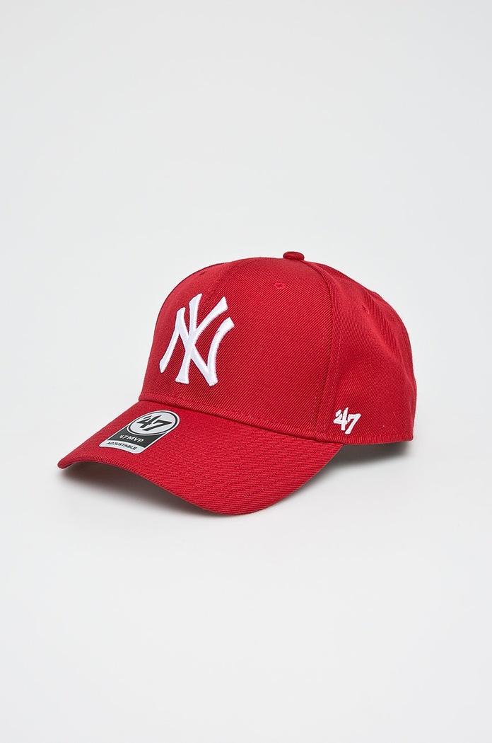 47 brand - Czapka MLB New York Yankees czerwony B.MVPSP17WBP.RD