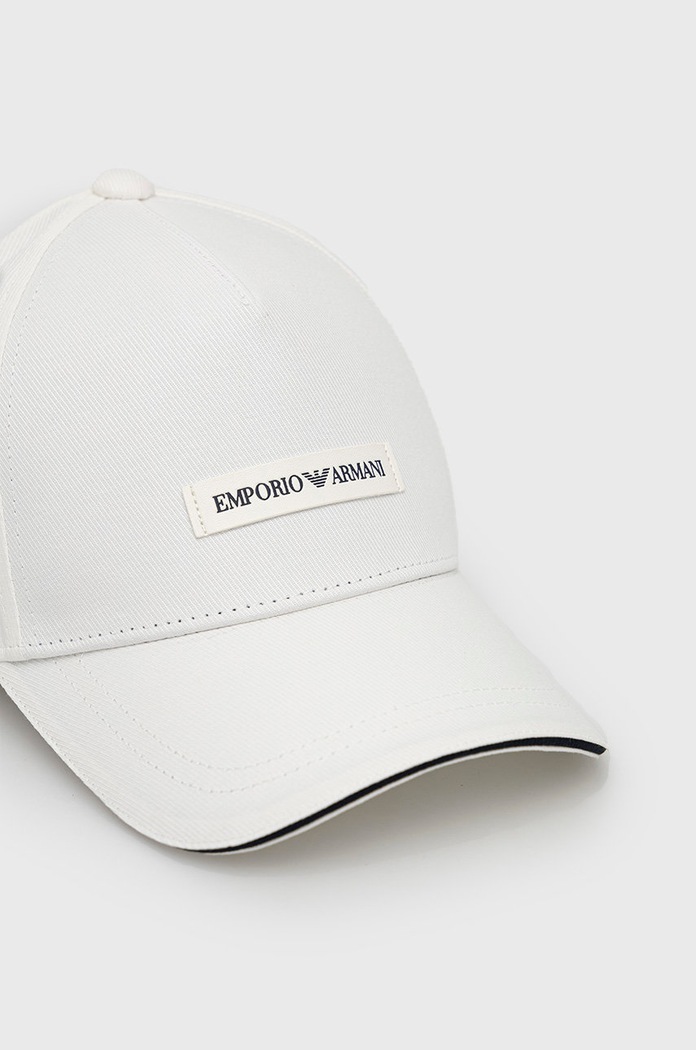 Emporio Armani czapka z daszkiem bawełniana 627921.CC991 biały AA00