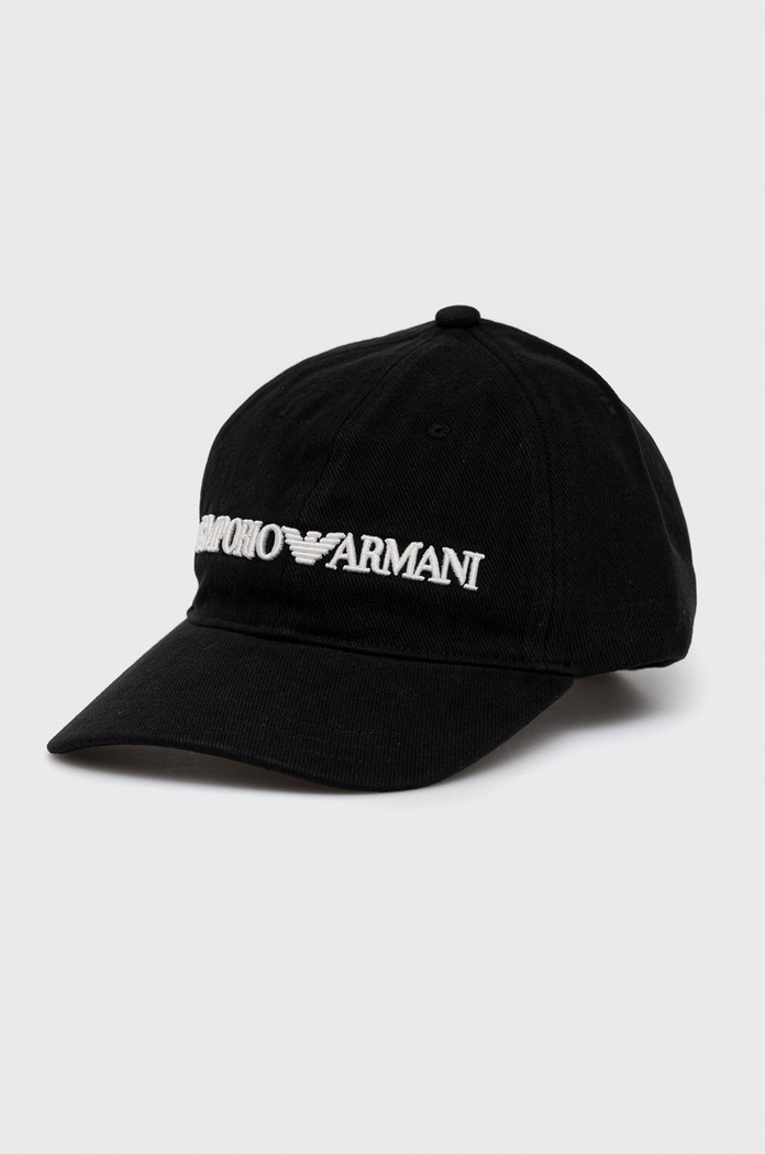 Emporio Armani șapcă din bumbac bumbac negru 627901.CC994.NOS