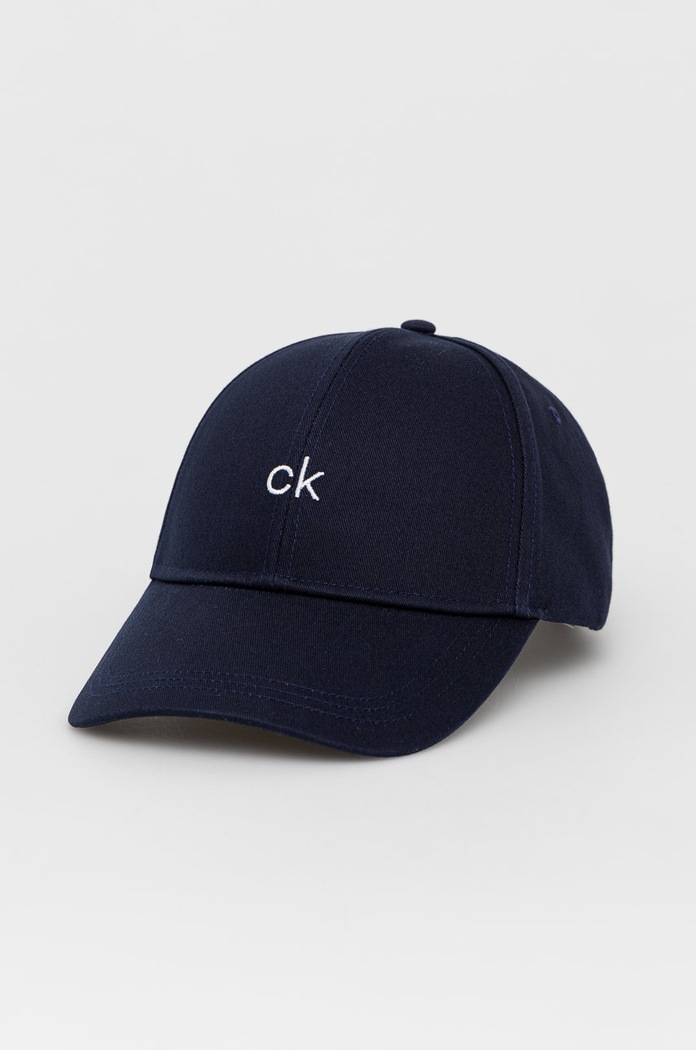 Čepice Calvin Klein bavlna námořnická modř K50K506087.NOS