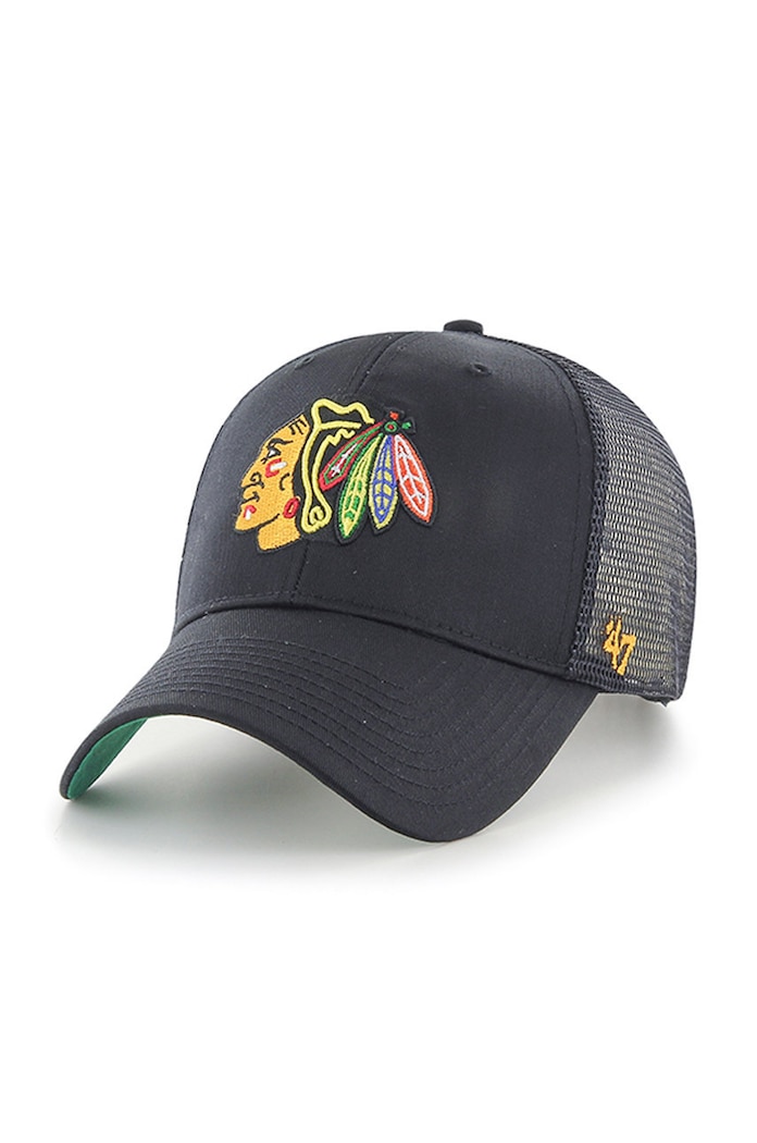 47 brand Czapka NHL Chicago Blackhawks aplikacja czarny H.BRANS04CTP.BK