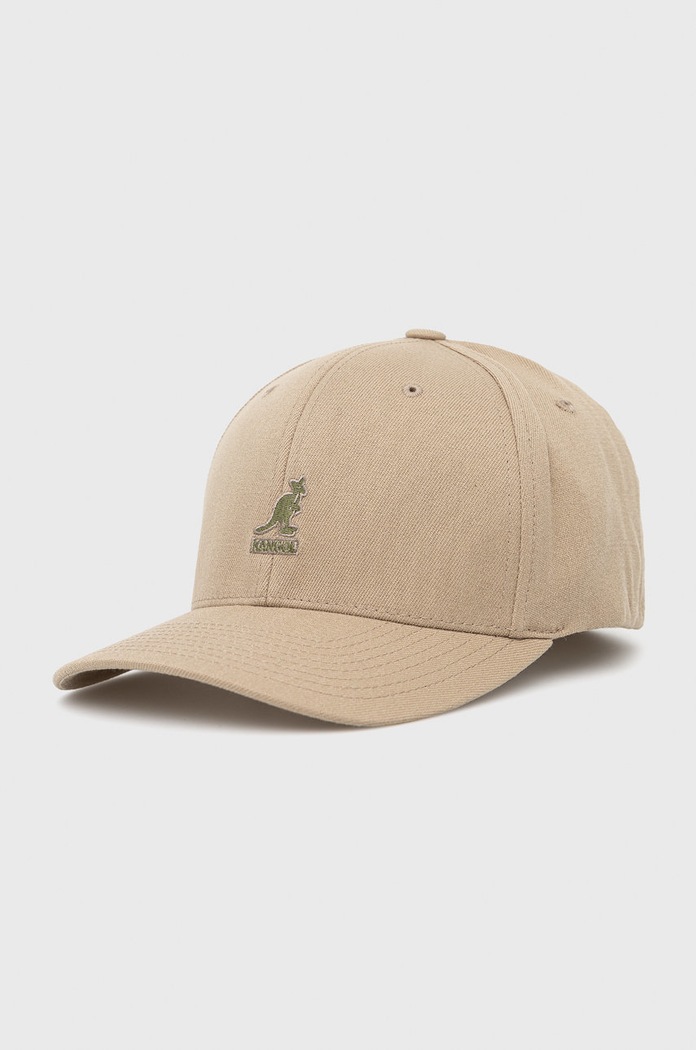 Kangol czapka i komin z domieszką wełny z domieszką wełny beżowy 8650BC.BG265