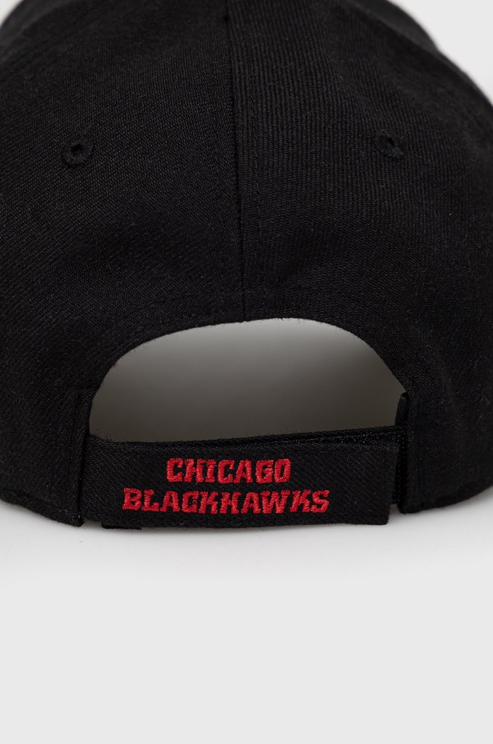 Akcesoria 47 brand czapka z domieszką wełny Chciago Blackshawks H.MVP04WBV.BKD. czarny