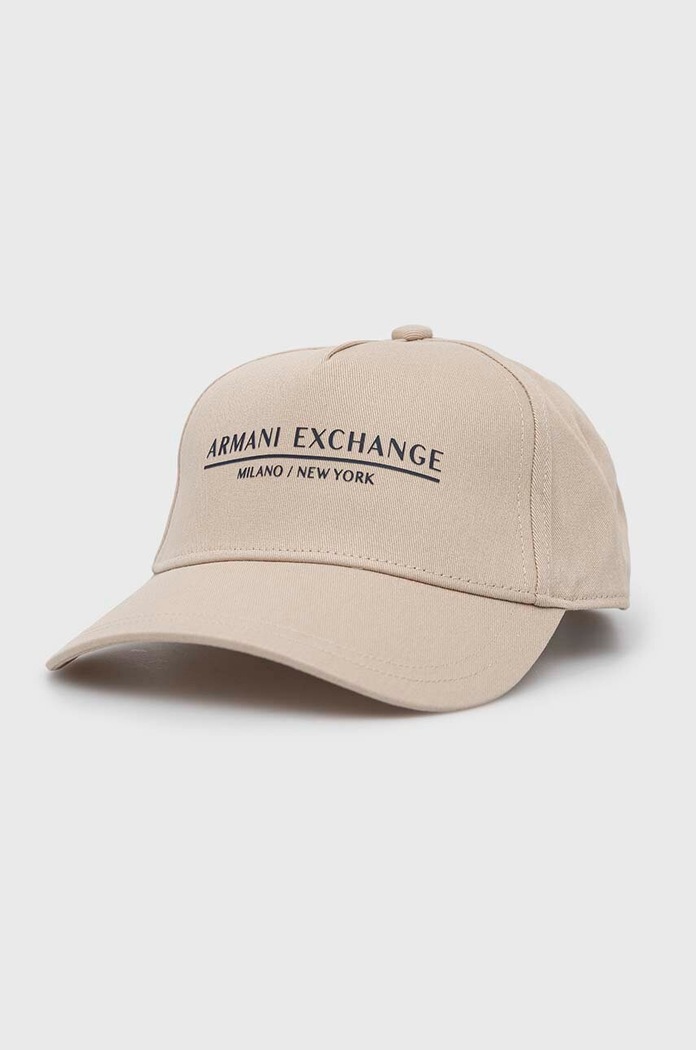 Armani Exchange czapka z daszkiem aplikacja beżowy 954202.CC150.NOS