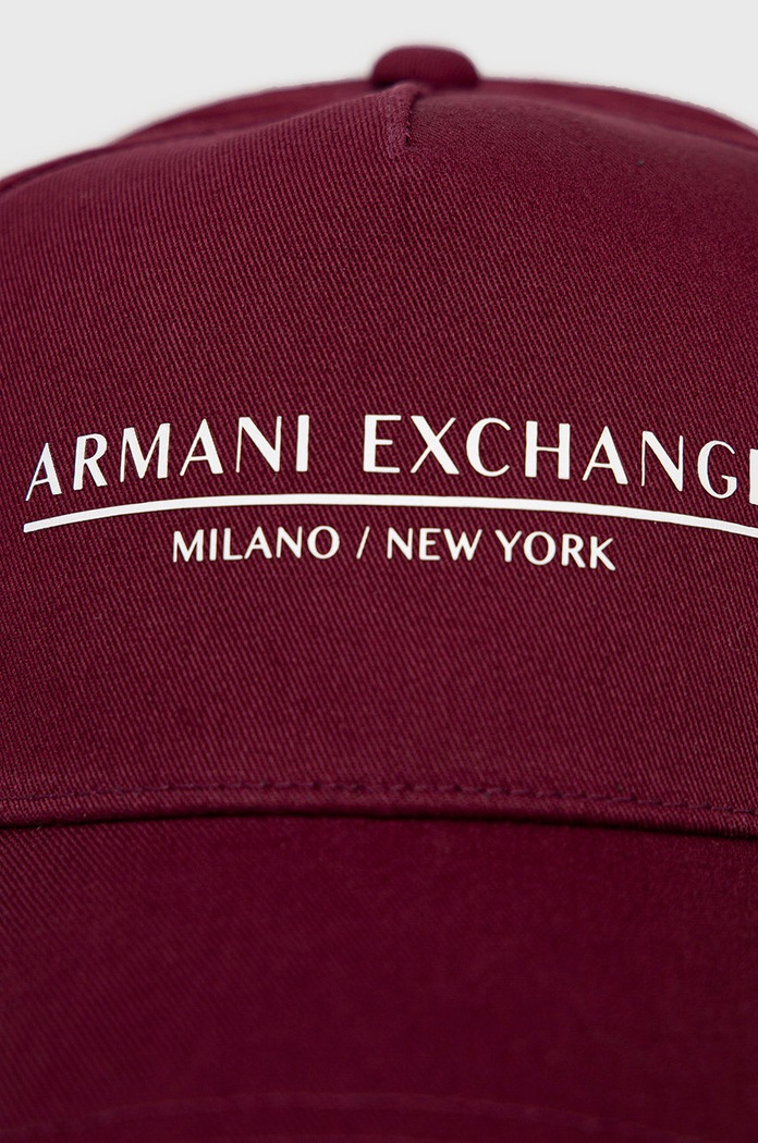 Armani Exchange czapka bawełniana 954202.CC150.NOS fioletowy AA00