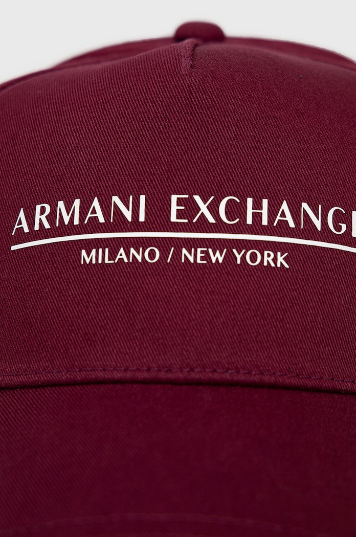 Armani Exchange czapka bawełniana 954202.CC150.NOS fioletowy AA00