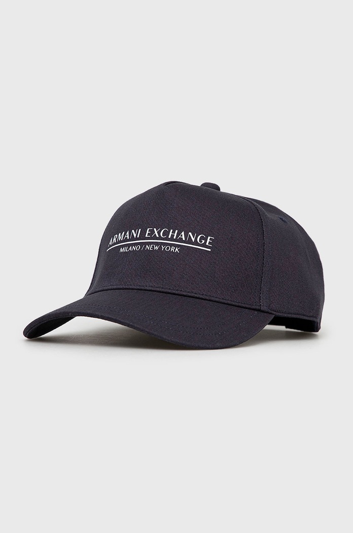 Bombažna kapa Armani Exchange Bombaž mornarsko modra 954202.CC150.NOS