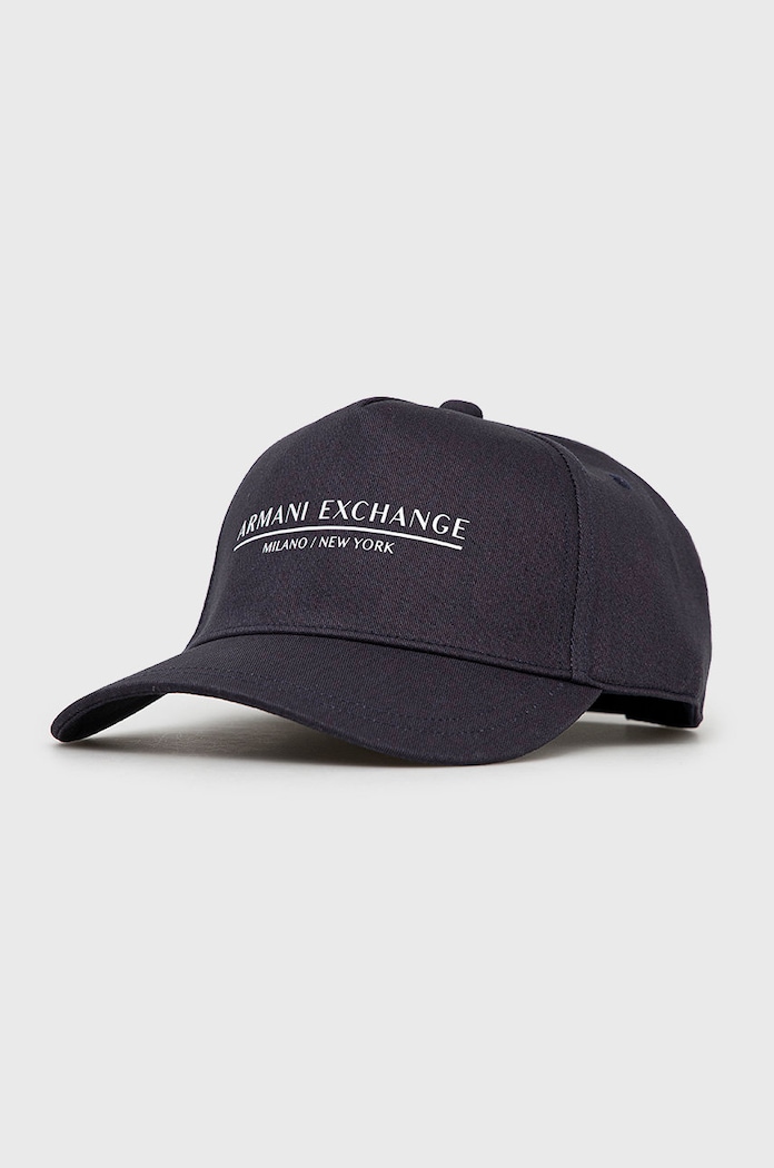 Bombažna kapa Armani Exchange Bombaž mornarsko modra 954202.CC150.NOS