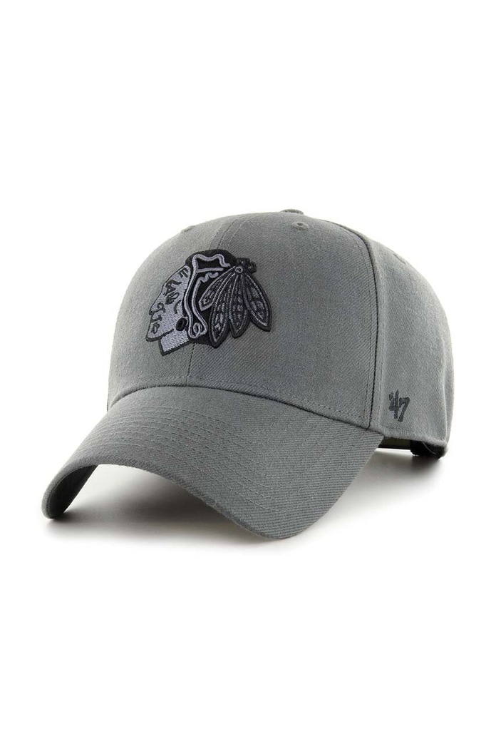 Kapa iz mešanice volne 47 brand NHL Chicago Blackhawks S primesjo volne siva H.MVPSP04WBP.CCA