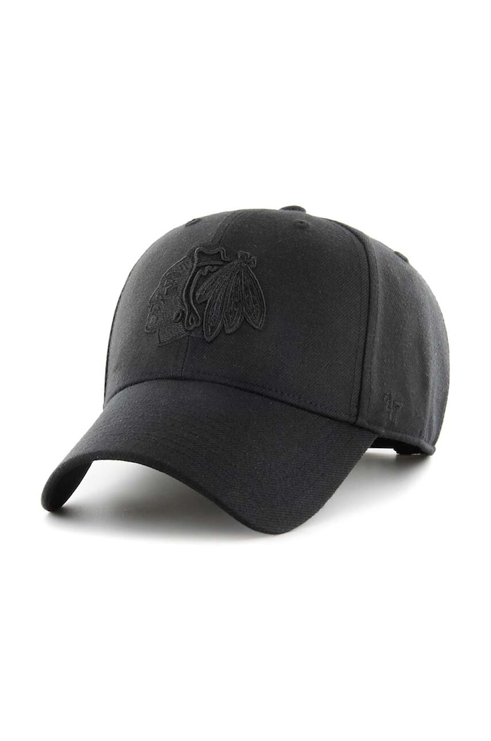 Καπάκι με μείγμα μαλλί 47 brand NHL Chicago Blackhawks με μείγμα μαλλιού μαύρο H.MVPSP04WBP.BKD