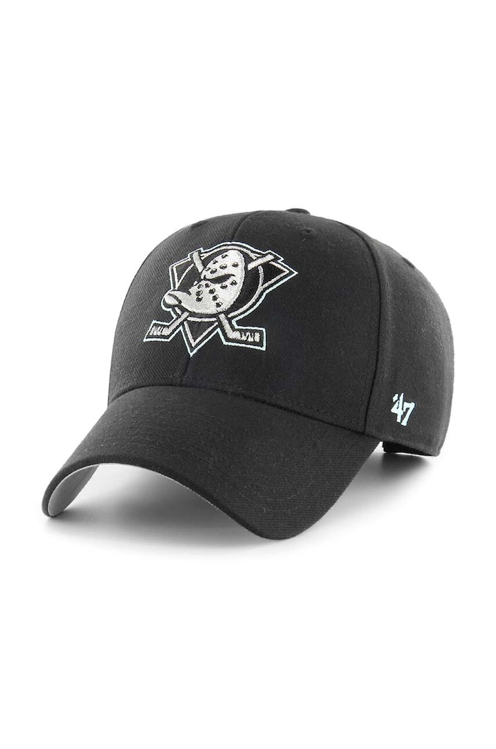 47 brand czapka z daszkiem z domieszką wełny NHL Anaheim Ducks z domieszką wełny czarny H.MTLCS25WBP.BKA