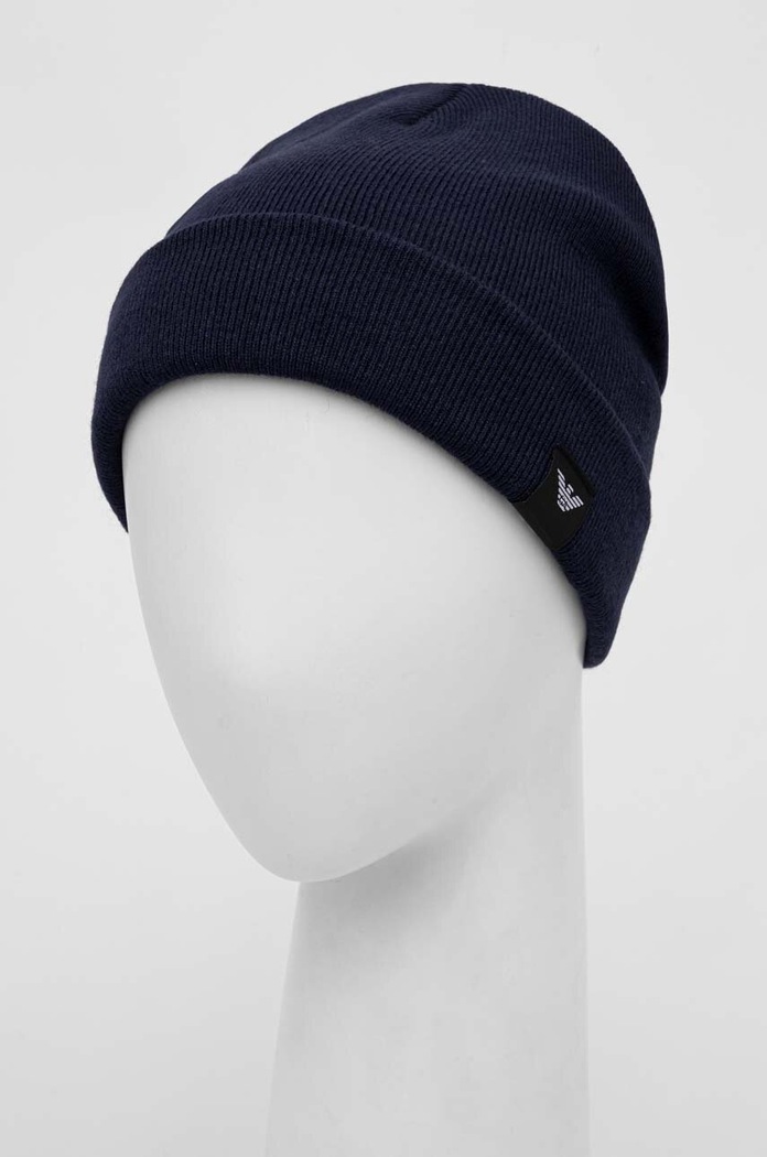 Čepice z vlněné směsi Emporio Armani 627043.3F543.NOS námořnická modř AA00