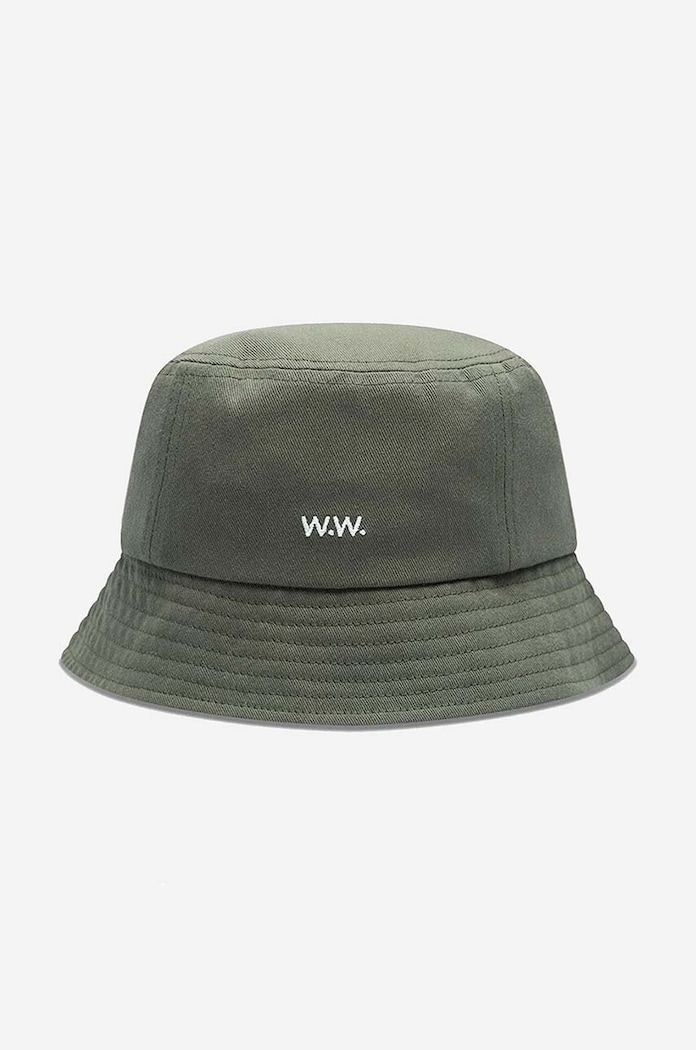 Wood Wood Berretto in cotone Ossian Bucket Hat 12240817-7083 BLACK verde 12240817.7083