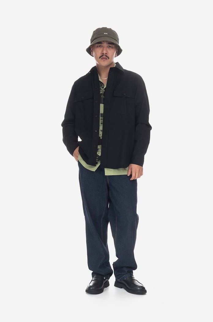 Berretto in cotone Ossian Bucket Hat 12240817-7083 BLACK Wood Wood verde 12240817.7083